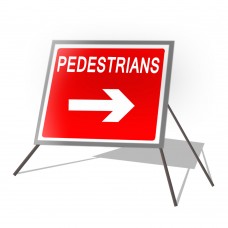 Pedestrian Right Roll Up Sign 